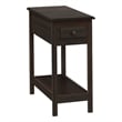 Accent Table - 2 Tier - Side Table  - Storage Drawer - Brown Veneer