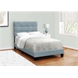 Bed - Twin Size - Upholstered - Bedroom - Frame Only - Youth - Light Blue Velvet