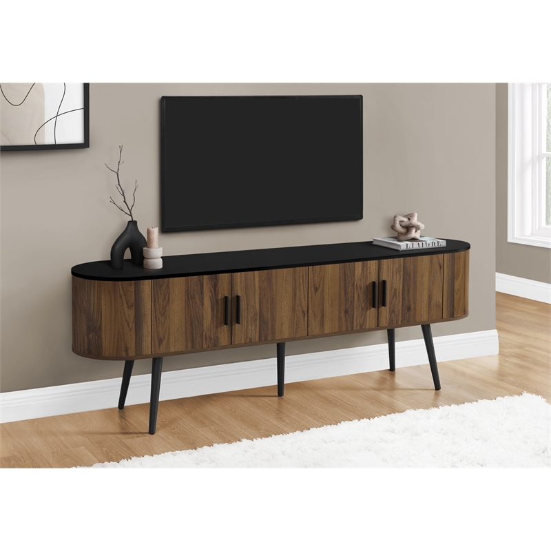 Tv Stand - 72 Inch - Console - Living Room - Entertainment Center - Black