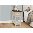 Accent Table - Side Table - 2 Tier - Narrow - Bedroom - Wood - Antique White