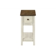 Accent Table - Side Table - 2 Tier - Narrow - Bedroom - Wood - Antique White