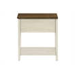 Accent Table - Side Table - 2 Tier - Narrow - Bedroom - Wood - Antique White