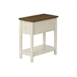 Accent Table - Side Table - 2 Tier - Narrow - Bedroom - Wood - Antique White