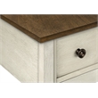 Accent Table - Side Table - 2 Tier - Narrow - Bedroom - Wood - Antique White