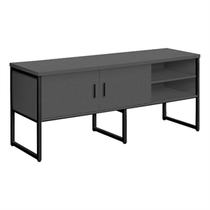 Office Credenza 72&quotL - Home Office - Storage - Commercial Grade - Gray - Black