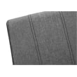Dining Chair - Set of 2 - Upholstered - 39in H - Grey Fabric - Chrome - Contemp