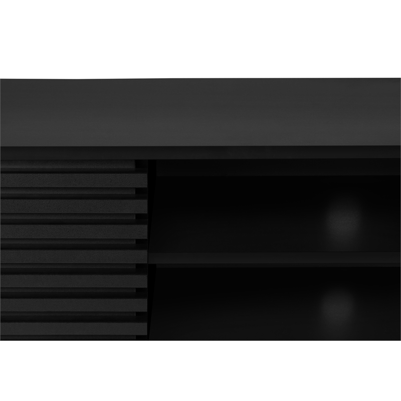 Tv Stand 72 Inch - Media Center-Console - Storage - Black Laminate -Contemporary