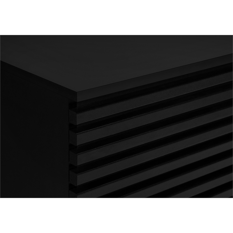 Tv Stand 72 Inch - Media Center-Console - Storage - Black Laminate -Contemporary