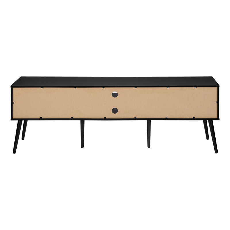 Tv Stand 72 Inch - Media Center-Console - Storage - Black Laminate -Contemporary