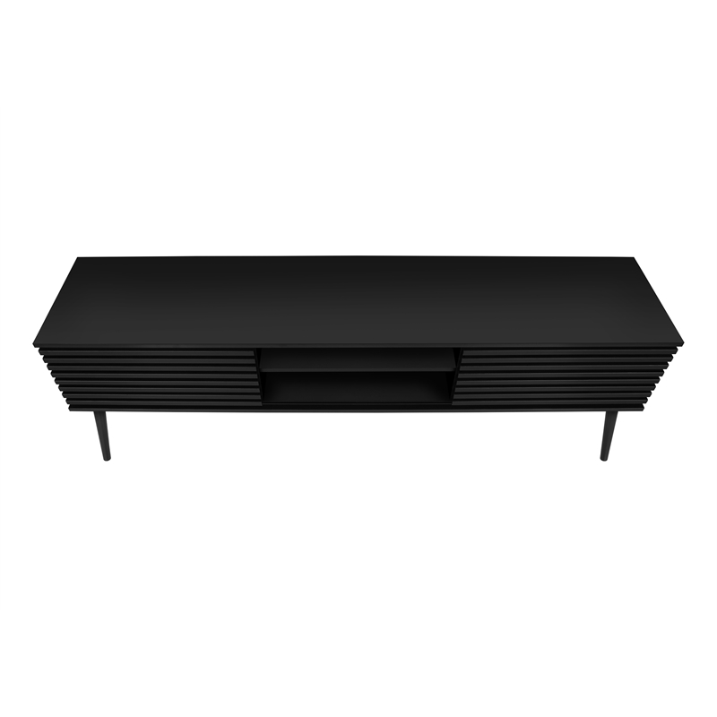 Tv Stand 72 Inch - Media Center-Console - Storage - Black Laminate -Contemporary