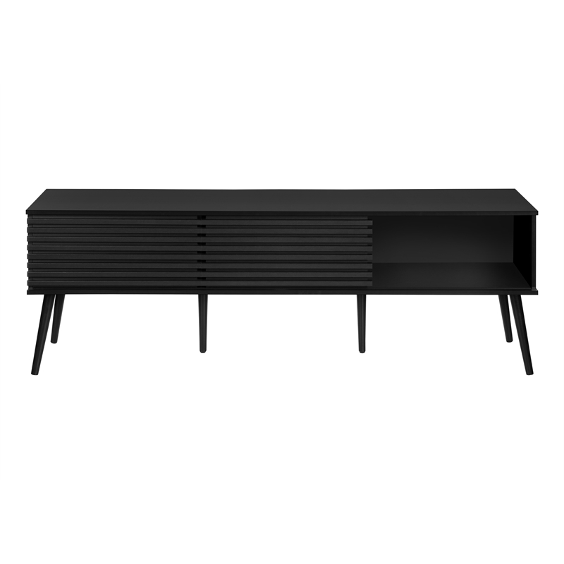 Tv Stand 72 Inch - Media Center-Console - Storage - Black Laminate -Contemporary