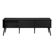 Tv Stand 72 Inch - Media Center-Console - Storage - Black Laminate -Contemporary