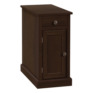Accent Table - End - Side Table - Nightstand - Storage Drawer - Brown Veneer