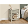 Accent Table - End - Side Table - 2 Tier - Nightstand - Antique White Veneer