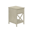 Accent Table - End - Side Table - 2 Tier - Nightstand - Antique White Veneer