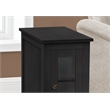 Accent Table - End - Side Table - Narrow - Nightstand - Storage - Black Veneer