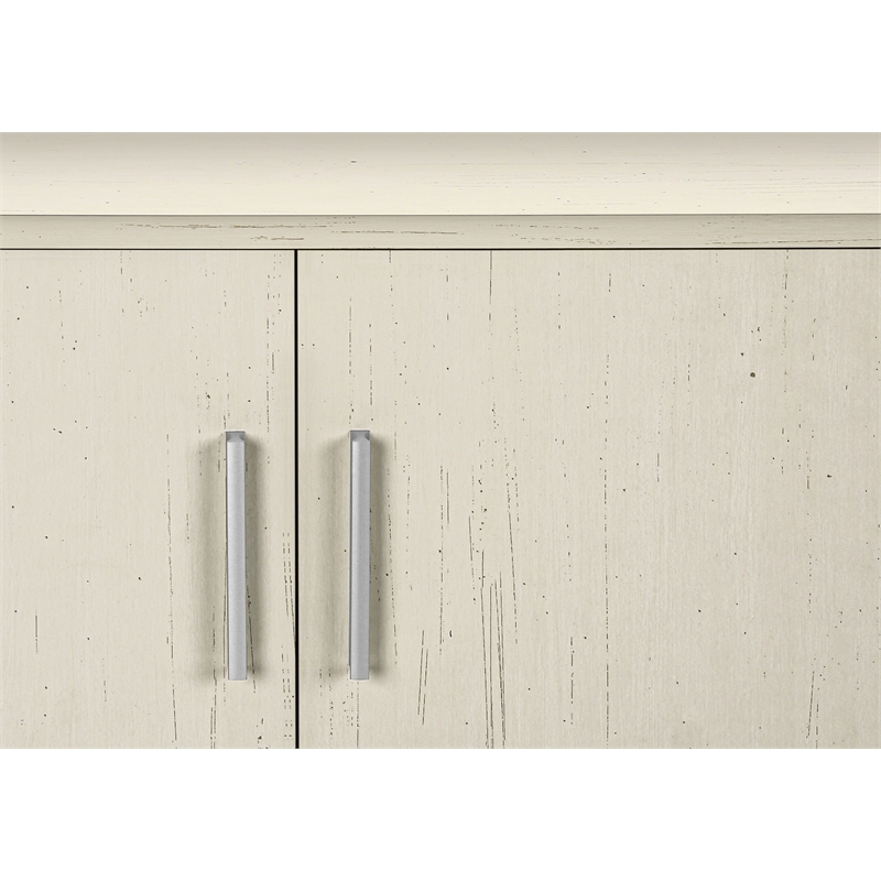 Tv Stand 72 Inch - Console - Media Center - Storage - Antique White Laminate