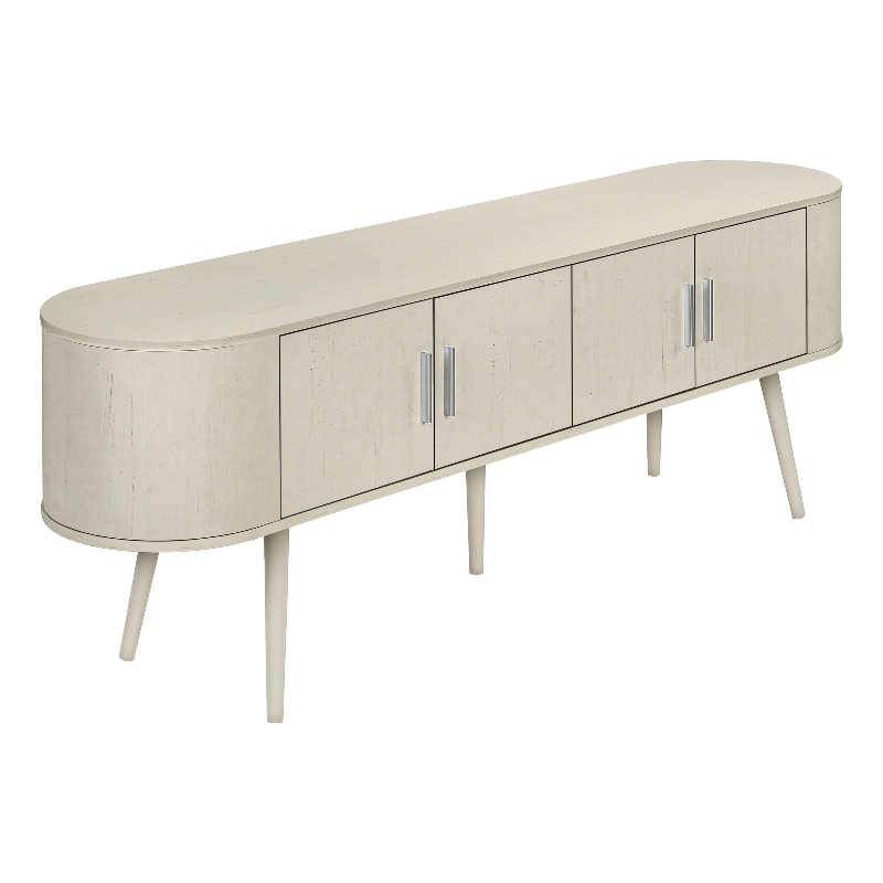 Tv Stand 72 Inch - Console - Media Center - Storage - Antique White Laminate