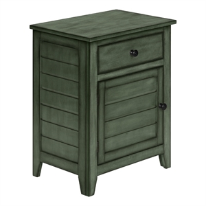 Accent Table - Nightstand - Storage Drawer - End - Side Table - Antique Green