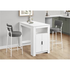 Dining Table - 48&quot Rectangular - Counter Height - Kitchen - Storage - White