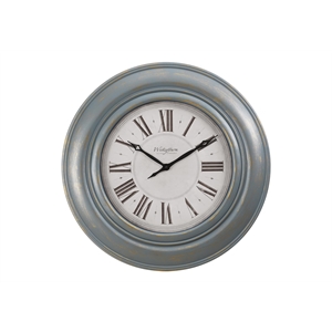 Clocks - 30&quot Round - Large Oversized - Wall Clock - Antique Blue - Transitional