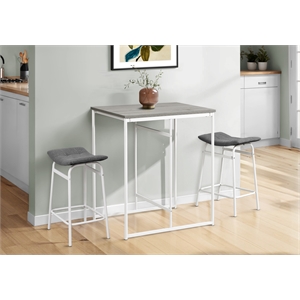 Dining Table - 32&quot Rectangular - Counter Height - Laminate Top - Kitchen - Gray