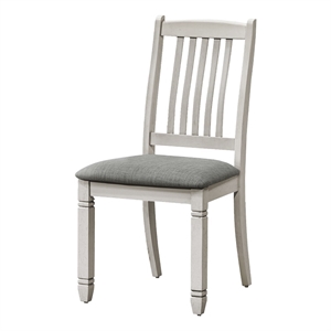 Dining Chair - 38&quot Height - Set Of 2 Upholstered - Dining Room - Antique Gray