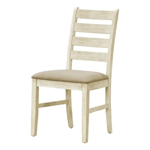 Dining Chair - 38&quot Height - Dining Room - Kitchen - Set Of 2 - Antique White