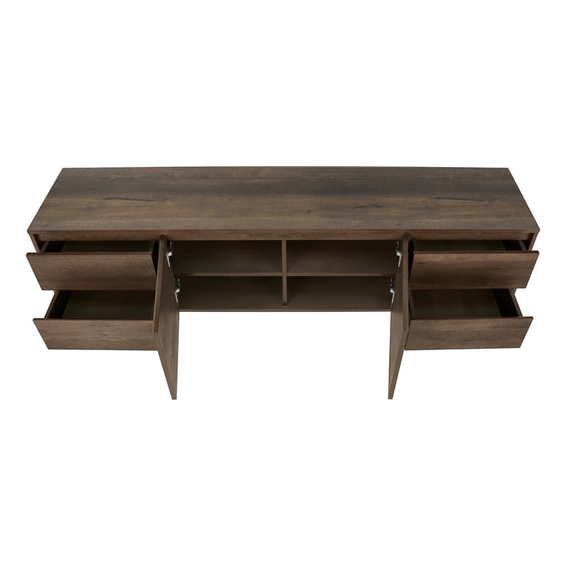Tv Stand - 72 Inch - Media Entertainment Center - Storage Drawers - Dark Brown
