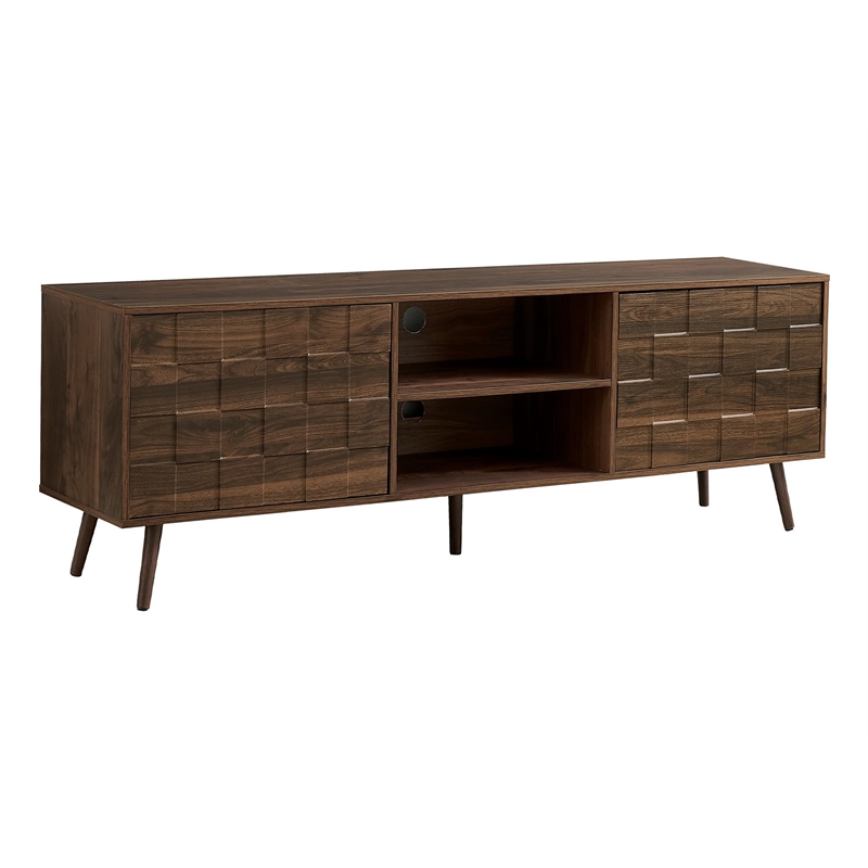 Tv Stand - 72 Inch - Media Entertainment Center - Storage Cabinet - Walnut