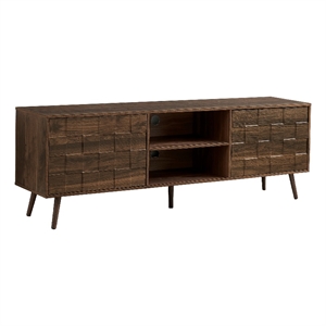 tv stand - 72 inch - media entertainment center - storage cabinet - walnut