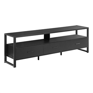 tv stand - 72 inch - media entertainement center - storage drawers - black