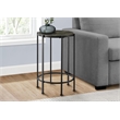Accent Table - Side - Living Room -Nightstand - Dark Bronze Laminate - Black