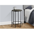 Accent Table - Side - Living Room -Nightstand - Dark Bronze Laminate - Black