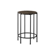 Accent Table - Round - Side Table - Living Room - Dark Oak Laminate - Black