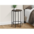 Accent Table - Round - Side Table - Living Room - Dark Oak Laminate - Black
