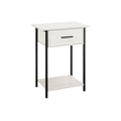 Accent Table - 2 Tier - Living Room - Side Table - Washed Oak Laminate - Metal