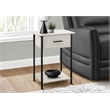 Accent Table - 2 Tier - Living Room - Side Table - Washed Oak Laminate - Metal