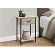 Accent Table - 2 Tier - Living Room - Side Table - Cream Stone Laminate - Metal