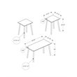 Table Set - 3pcs Set - Accent - Coffee - Living Room - Dark Walnut - Modern