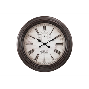 Clocks - 20&quot Round - Wall Clock - Brown - Transitional