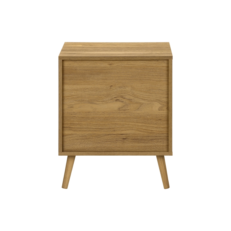Accent Table - End - Storage - Small - Side - Living Room-Light Walnut Laminate