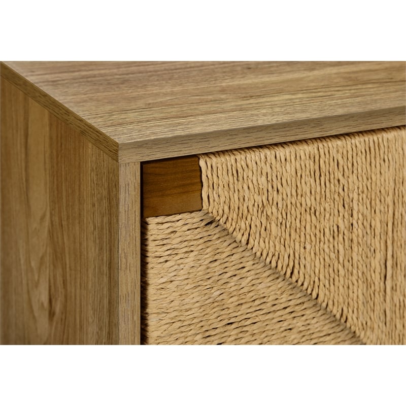 Accent Table - End - Storage - Small - Side - Living Room-Light Walnut Laminate