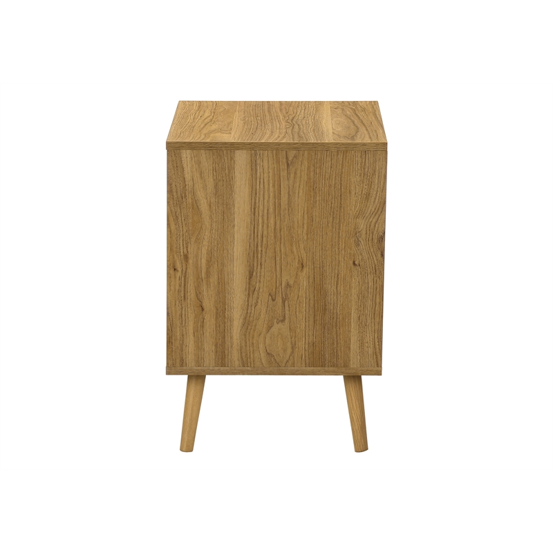 Accent Table - End - Storage - Small - Side - Living Room-Light Walnut Laminate