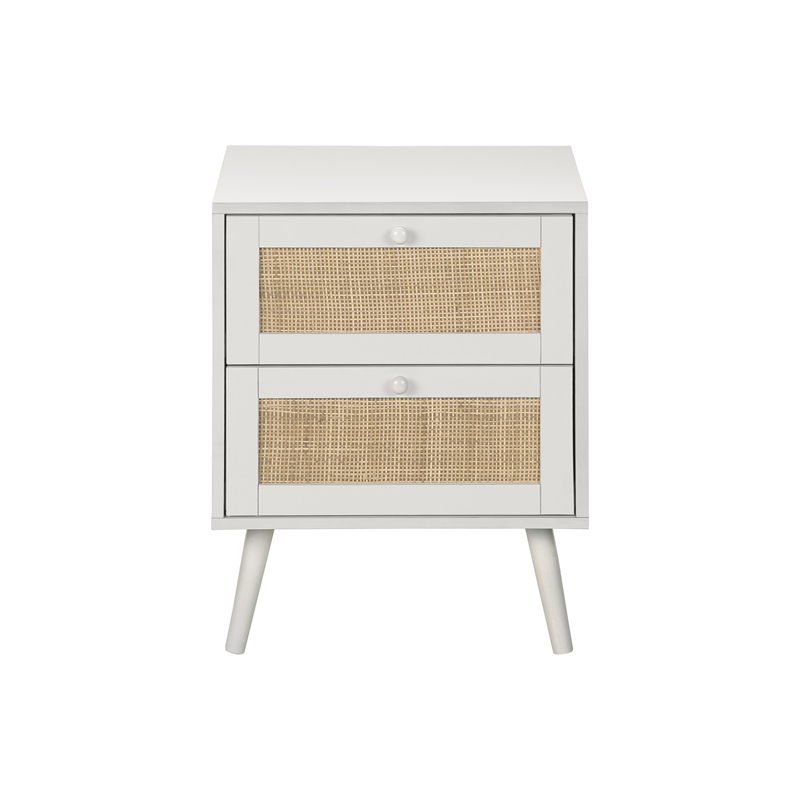 Accent Table - Bedroom - Living Room - Nightstand - Drawer - White Laminate