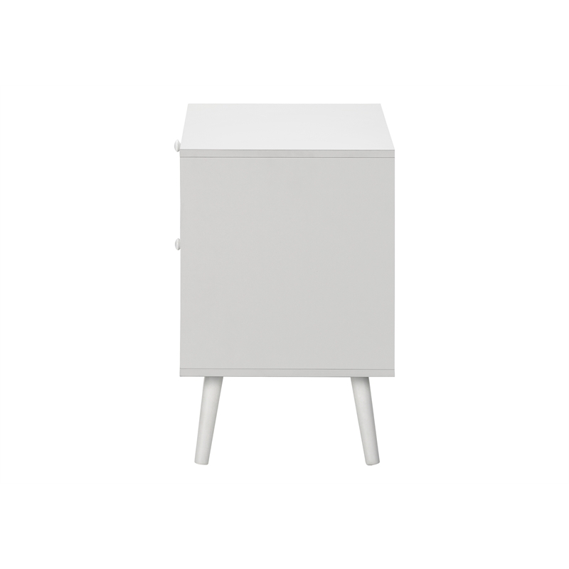 Accent Table - Bedroom - Living Room - Nightstand - Drawer - White Laminate