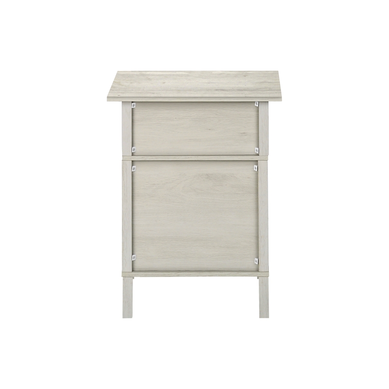 Accent Table - Side Table - End - Living Room - Storage - Washed Oak Laminate