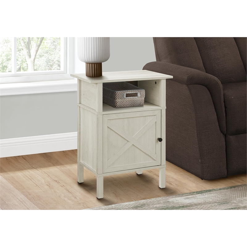 Accent Table - Side Table - End - Living Room - Storage - Washed Oak Laminate