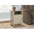 Accent Table - Side Table - End - Living Room - Storage - Cream Stone Laminate