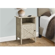 Accent Table - Side Table - End - Living Room - Storage - Cream Stone Laminate